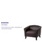 Emma and Oliver LeatherSoft Living Room/Reception Chair with Cherry Wood Feet